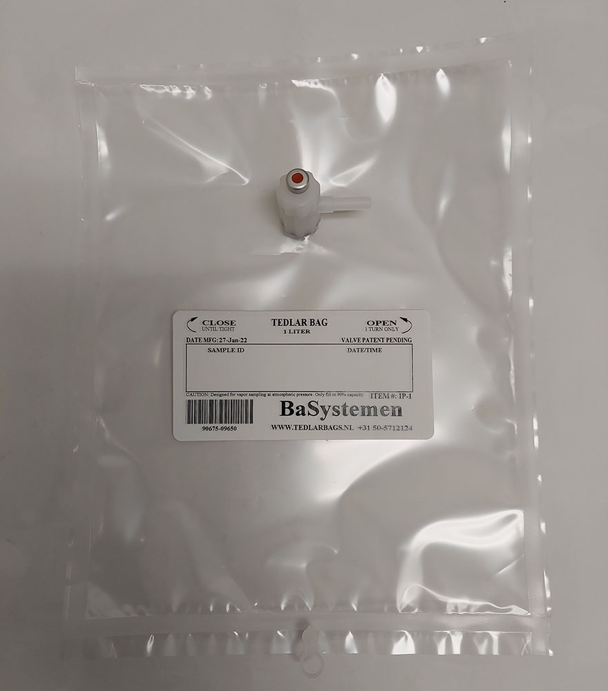 Tedlarbags met polypropyleen fitting